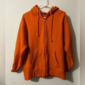 TNA Orange Cozy AF  Zip Up Hoodie
